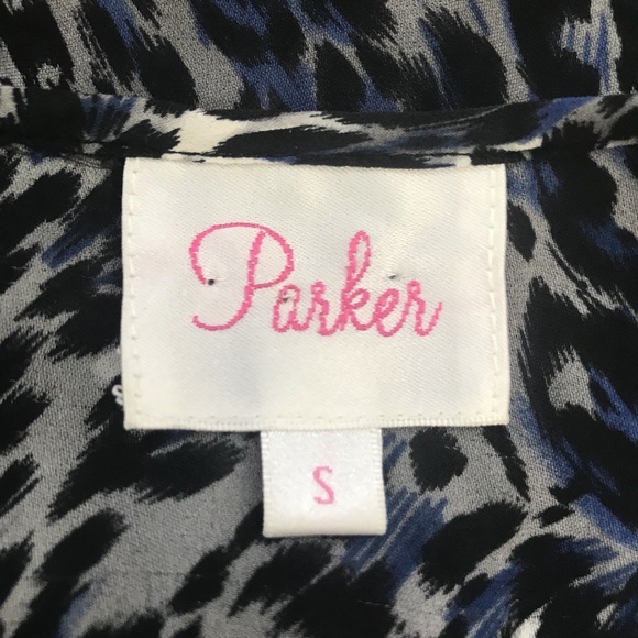 Parker 100% Silk Sleeveless Ruffle Trim Blouse S - Picture 5 of 6